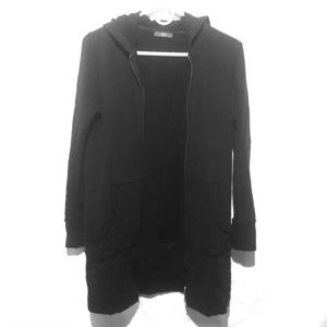 zip-up hoodie/sweatshirt, extra long, extra comfy!